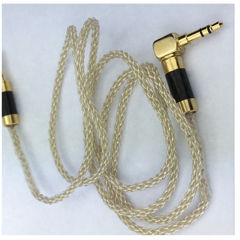 Stereo car audio cable 8 strands of male to female metal elbow extension cable DIY connection