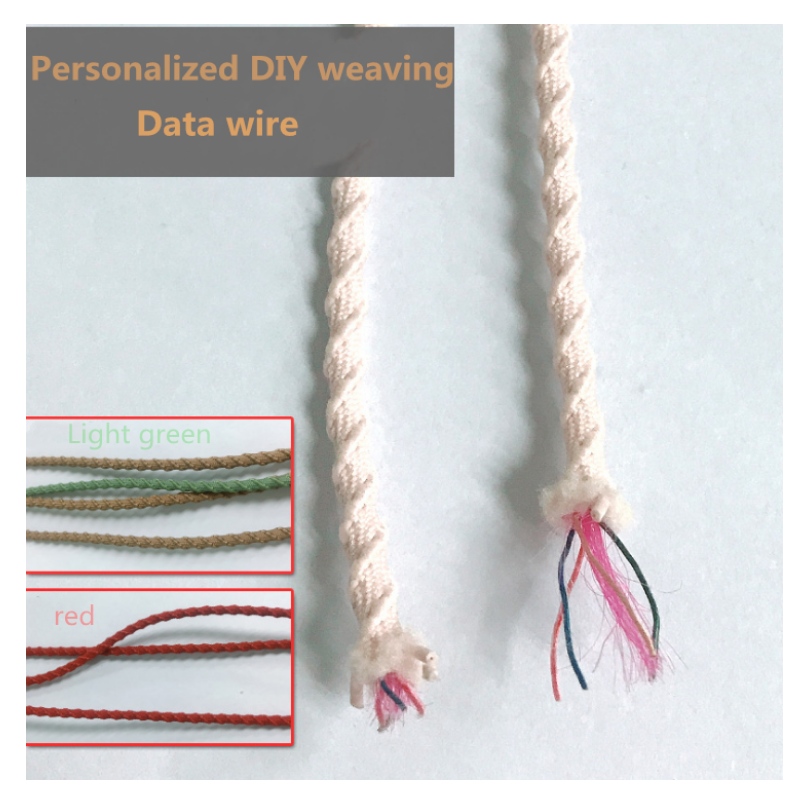 Custom nylon braided data wires 2 cores and 4 cores personalized DIY high purity copper mobile phone charging wires wire wires