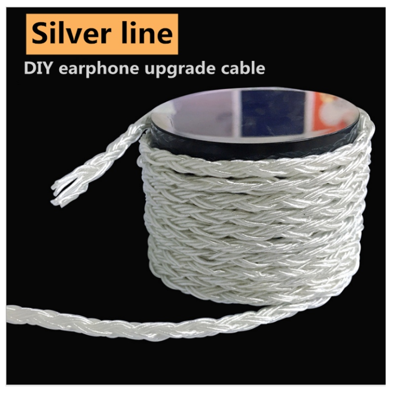 Custom new pure silver wire 10 strands woven pure silver wire core hi-fi headphone wire DIY upgrade wire