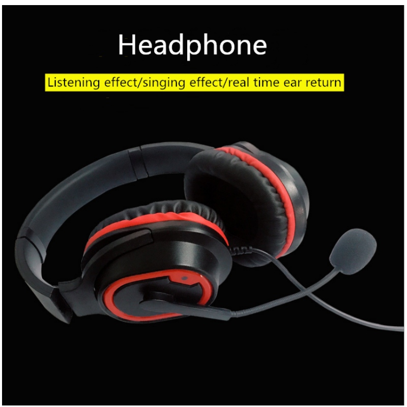 Customized wholesale headset Type-C head mobile phone music game with mic real-time ear with microphone headset